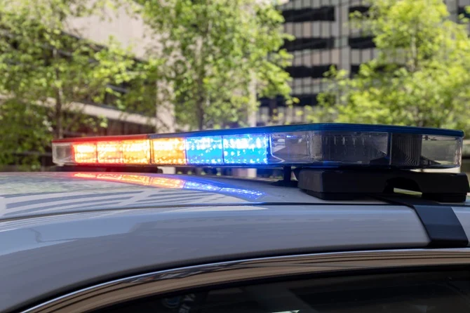 Police car lights