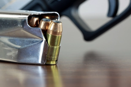 Pistol magazine loaded with bullets